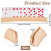 Wooden Curved Playing Cards Holders ODIS-WH0025-136-2