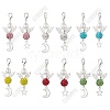 12Pcs Angel Pave Disco Ball Pendant Decorations HJEW-JM03066-S-1