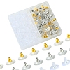 Brass Bullet Clutch Bullet Clutch Earring Backs with Pad KK-FS0001-43-3