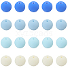 Rubberized Style Imitated Silicone Acrylic Beads MACR-PA0001-06B-02-6