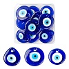 12Pcs 3 Style Handmade Lampwork Evil Eye Pendants LAMP-LS0001-15-1