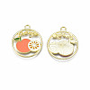 Alloy Enamel Pendants ENAM-S126-106-A-RS-2