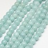 Natural Yellow Jade Beads Strands X-G-G598-6mm-YXS-20-2