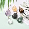 Natural Mixed Gemstone Pendants PALLOY-JF00888-2