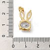Rack Plating Brass Micro Pave Cubic Zirconia Pendants KK-P241-20G-05-3