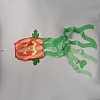 Polyester Halloween Theme Pumpkin Windsock Flag AJEW-WH20003-09-2