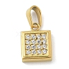 Ion Plating(IP) 304 Stainless Steel Micro Pave Cubic Zirconia Pendants STAS-Z107-02G-06-1