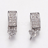 Brass Micro Pave Cubic Zirconia Peg Bails Pendants ZIRC-F075-01-NR-2