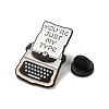 Typewriter with Letter Enamel Pins JEWB-R050-01EB-04-3