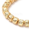 Electroplated Natural Lava Rock Beads Strands G-G984-10KCG-3