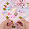 24Pcs 3 Styles Food Grade Eco-Friendly Silicone Focal Beads with Round Nylon Thread SIL-SP0001-12-3