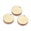 Ion Plating(IP) 304 Stainless Steel Textured Pendants X-STAS-I098-01-15mm-G-3