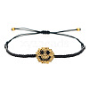 Adjustable Smiling Face Miyuki Glass Sead Bead Braided Beaded Bracelets IS6535-1-2