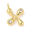 Rack Plating Brass Micro Pave Cubic Zirconia Pendants KK-A200-24G-X-1