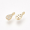 Brass Micro Pave Cubic Zirconia Charms KK-S350-298-2