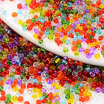 8/0 Glass Seed Beads, Mixed Style, Round Hole, Round, Mixed Color, 8/0,  3~3.5x2~3mm, Hole: 1mm, about 450g/bag