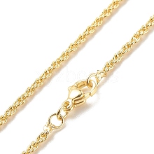 Brass Rope Chains Necklace for Women NJEW-P265-16G