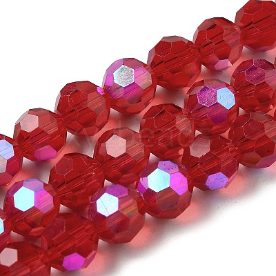 Electroplate Transparent Glass Beads Strands EGLA-A035-T10mm-L01-1