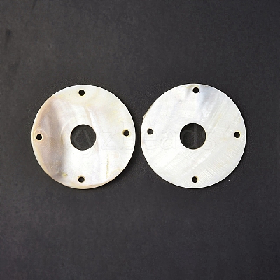Natural Freshwater Shell Connector Charms SHEL-C003-09-1