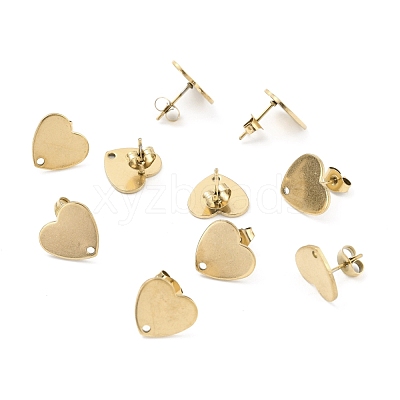 Ion Plating(IP) 304 Stainless Steel Stud Earring Findings STAS-I183-07B-07G-1