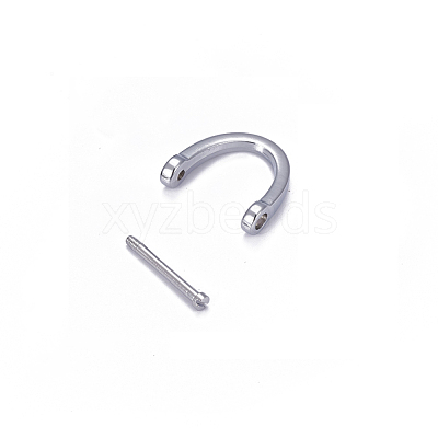 Alloy D-Ring Shackles Clasps PALLOY-WH0065-41A-1