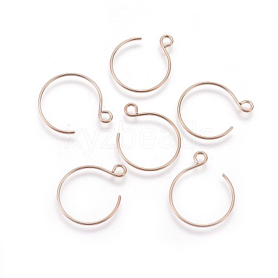 Ion Plating(IP) 304 Stainless Steel Earring Hooks STAS-O119-10RG-A-1