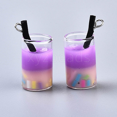 Epoxy Resin and Polymer Clay Pendant LS-GLAA-S181-15C-1