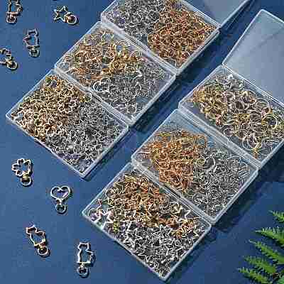 40Pcs 2 Colors Alloy Swivel Snap Hook Clasps FIND-FS0004-73D-1