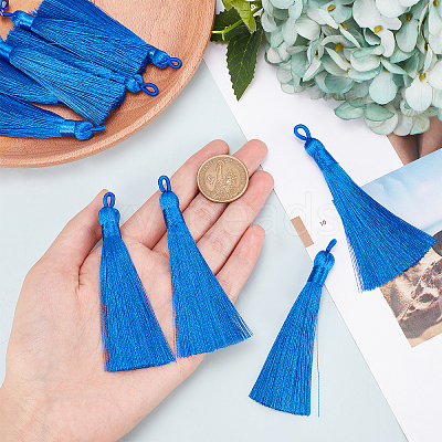 10Pcs Nylon Tassels Big Pendant Decorations FIND-SC0003-38C-1