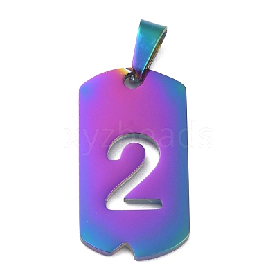 Ion Plating(IP) 304 Stainless Steel Pendants STAS-O127-A02-1