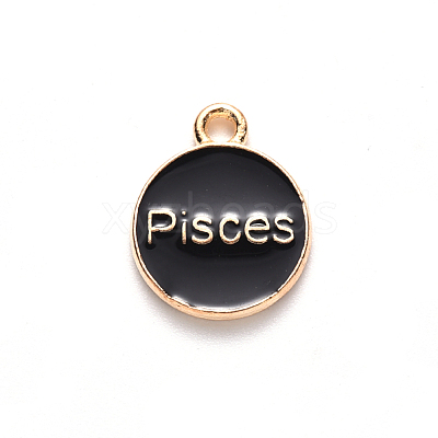 Alloy Enamel Pendants X-ENAM-S124-01B-08H-1
