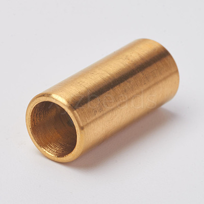 304 Stainless Steel Smooth Surface Magnetic Clasps with Glue-in Ends STAS-O042-C-15G-1