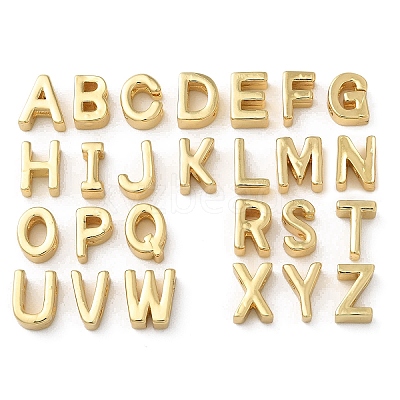 26Pcs Rack Plating Brass Slide Charms KK-M254-15G-RS-1