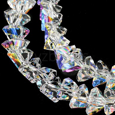 Electroplate Transparent Glass Beads Strands EGLA-P052-02A-AB01-1