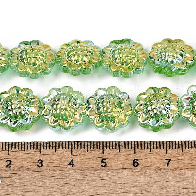 Electroplate Glass Bead Strands GLAA-S387-01E-1