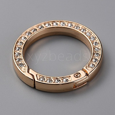 Alloy Crystal Rhinestone Spring Gate Rings FIND-WH0129-34B-KCG-1