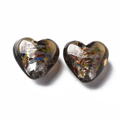 Handmade Lampwork Silver Foil Glass Beads LS-FOIL-T005-01C-1