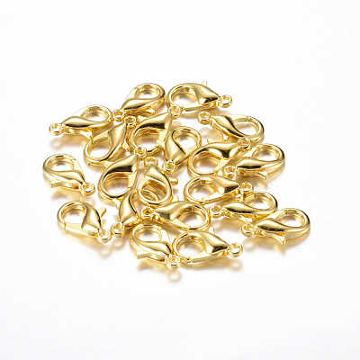 Zinc Alloy Lobster Claw Clasps X-E103-G-NF-1
