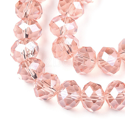 Electroplate Glass Beads Strands X-EGLA-A034-T10mm-A34-1