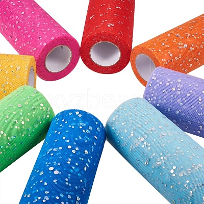 Glitter Sequin Deco Mesh Ribbons OCOR-BC0008-35-1