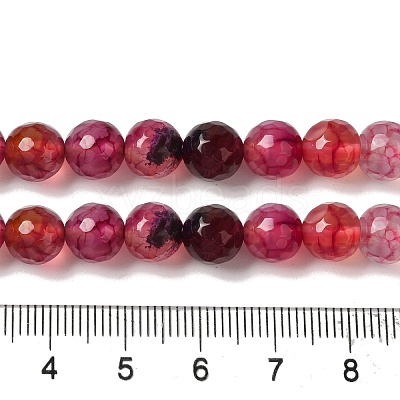 Dyed & Heated Natural Dragon Veins Agate Beads Strands G-P539-A01-24-1