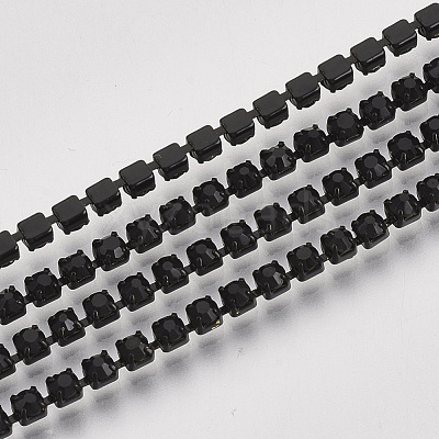 Electrophoresis Iron Rhinestone Strass Chains CHC-Q009-SS12-B01-1