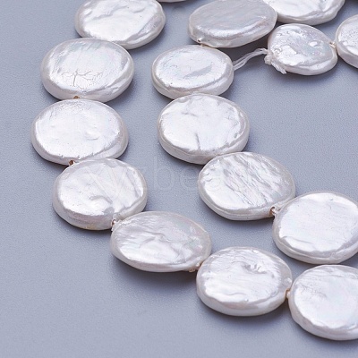 Shell Pearl Beads Strands BSHE-P030-01B-1
