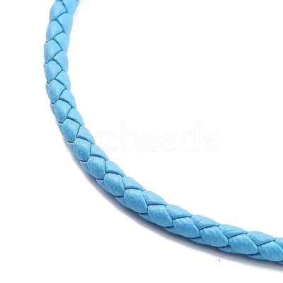 Braided Round Imitation Leather Bracelets Making BJEW-H610-01G-1