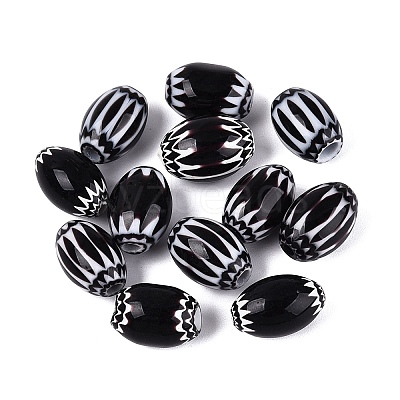Handmade Millefiori Glass Barrel Beads LS-LA-N002-05B-1