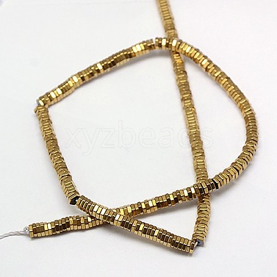 Electroplate Non-magnetic Synthetic Hematite Beads Strands G-J165-3mm-02-1