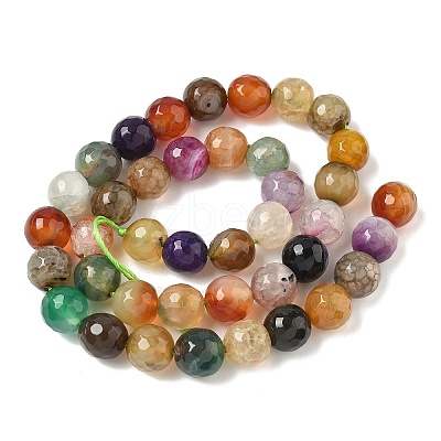Natural Agate Beads Strands X-G-M437-C01-01T-1