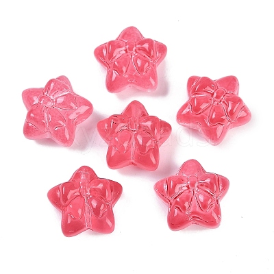 Transparent Spray Paint Glass Beads GLAA-H035-02-1