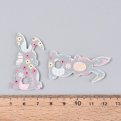 Printed Transparent Acrylic Pendants FIND-K017-14A-1