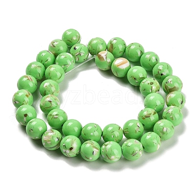 Assembled Synthetic Stone and Trochus Shell Beads Strands G-B128-08D-07-1